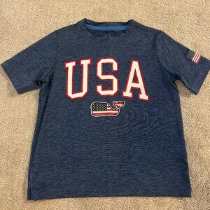 Vineyard Vines Performance T-Shirt Boys 3T USA Flag Whale